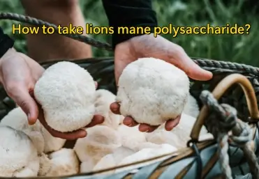 How to take lions mane polysaccharide?